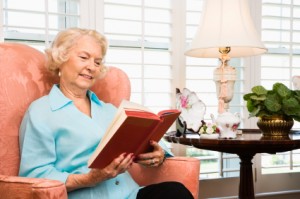 Indoor Activities for Seniors - Senior Reading at Home