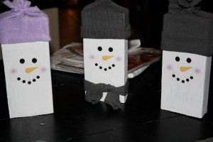 Wood Crafts - Scrap Snowmen
