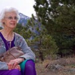 Elderly lady in the nature